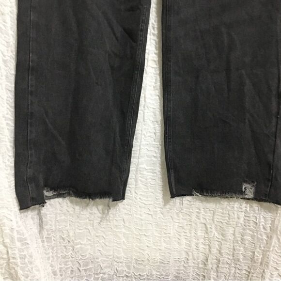 Cloud Ten NWT Black Denim Belted Wide Jeans Size Large - Picture 7 of 12